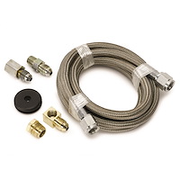 #4 Braided Stainless Steel Hose, 6-Feet Long, 3/16" ID Fittings
