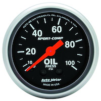 Sport-Comp Oil Pressure Gauge 2-1/16" Mechanical