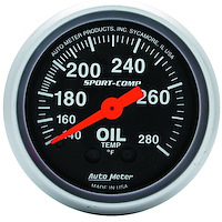 Sport-Comp Oil Temperature Gauge 2-1/16" Mechanical