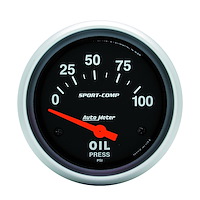 Sport-Comp Oil Pressure Gauge 2-5/8" Electrical