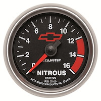Officially Licensed Chevrolet Performance Nitrous Pressure Gauge 2-1/16" Electrical (Full Sweep)