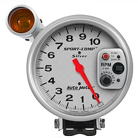 Silver Tachometer 5", pedestal mount