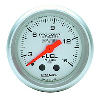 Ultra-Lite Fuel Pressure Gauge 2-1/16" mechanical
