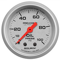 Ultra-Lite Oil Pressure Gauge 2-1/16" mechanical