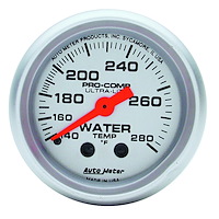 Ultra-Lite Water Temperature Gauge 2-1/16" mechanical