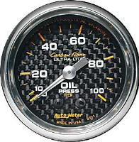 Carbon Fiber Oil Pressure Gauge 2-1/16" mechanical