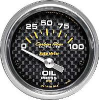Carbon Fiber Oil Pressure Gauge 2-1/16" electrical