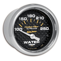Carbon Fiber Water Temperature Gauge 2-1/16" electrical