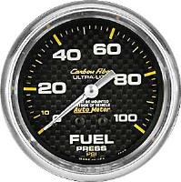 Carbon Fiber Fuel Pressure Gauge 2-5/8" mechanical