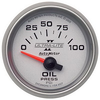 Ultra-Lite II Oil Pressure Gauge 2-1/16" short sweep electrical