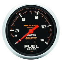 Pro-Comp Fuel Pressure Gauge 2-5/8" liquid-filled mechanical