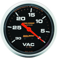 Pro-Comp Vacuum Gauge 2-5/8" liquid-filled mechanical