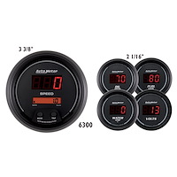 Sport Comp Digital Gauge Kit Black Face
