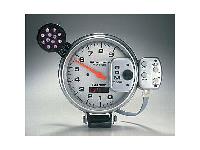 Silver Pro Stock Tachometer 5", pedestal mount
