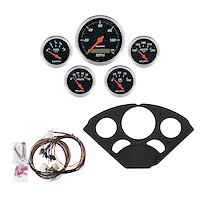5-Gauge Direct-Fit Dash Kit 1955-1956 Chevy Car - Designer Black Series