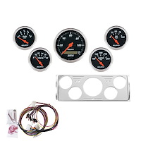 5-Gauge Direct-Fit Dash Kit 1940-1946 Chevy Truck - Designer Black Series