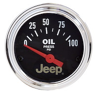 Officially Licensed Jeep Oil Pressure Gauge 2-1/16" Electrical (Short Sweep)