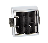 Dash Air Vent Outlet Fits Select 1973-1991 Chevrolet, GMC Models [Black & Chrome, Left/Driver Side]