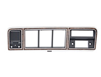 460-4573-W Dash Bezel without A/C for 1973-1979 Ford F100, F150, F250, F350, 1978-1979 Bronco [Chrome/Woodgrain]