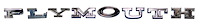 999-1470-91 Taillight Panel Emblem, "Plymouth", 70 Plymouth B-Body