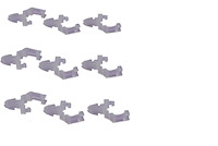 W-064 Dome Lamp Wiring Harness Clip Set (9pcs), 70-81 Camaro Firebird