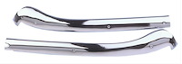W-177 Header Moldings Chrome Pair for 1967 Chevrolet Camaro, Pontiac Firebird Convertible