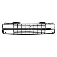 Grille Shell for 1988-1993 GM C/K Trucks, Suburban, Blazer w/Dual Headlights [Black]