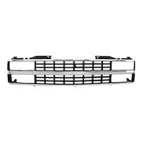 X150-4088-22 Grille Shell Chrome/Black Dual Headlight 88-93 Chevy C/K Trucks SUV