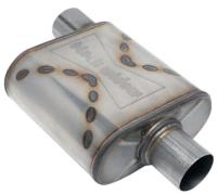 Race Venom Muffler, 3 in. Diameter, Offset Inlet/Center Outlet