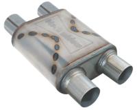 Race Venom Muffler, 3 in. Diameter, Dual Inlet/Dual Outlet