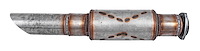 BWHKWM-35 Widowmaker Header-Mount Muffler, 3 in. Center Inlet/3.50 in. Center Outlet