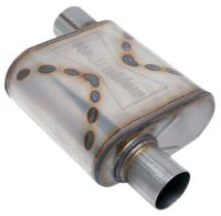 Race Venom Muffler, 3 in. Diameter, Offset Inlet/Offset Outlet