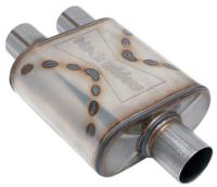 Race Venom Muffler, 3 in. Diameter, Center Inlet/Dual Outlet