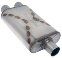 Venom 250-Series Muffler, 3 in. to 2.500 in. Diameter, Single Inlet/Dual Outlet