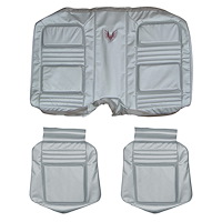 10th Anniversary Hardtop Rear Leather Seat Upholstery for 1979 Pontiac Trans Am [Silver]