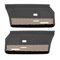 DO70GFD0010100G 70/71 FIREBIRD/TRANS AM FRONT DOOR PANELS DELUXE - BLACK