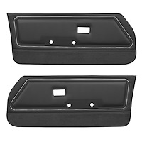 Deluxe Door Panels Unassembled for 1978-1981 Pontiac Firebird, Trans Am [Black]