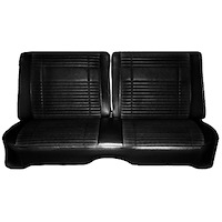 Decor Split Bench Seat Upholstery for 1969 Plymouth Road Runner, Satellite [Black]