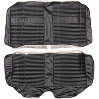 Decor Hardtop Rear Black Seat Upholstery for 1969 Plymouth Road Runner, Satellite