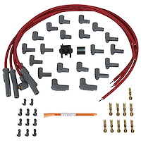 Red 2-in-1 Universal 8.5mm Spark Plug Wire Set 4-Cylinder