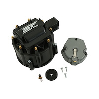 Distributor Cap and Rotor Kit for GM HEI Distributors with Internal Coil [Black]