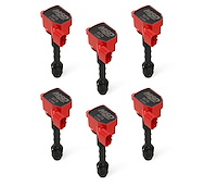 Blaster Series Ignition Coils 2003-2008 Fits Nissan/Infiniti 3.5L, Red, Set of 6