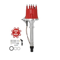 Street Pro-Billet Distributor Chevy V8 Red