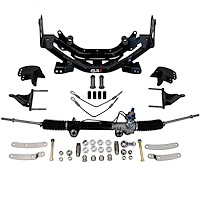 Crossmember Retrofit Kit w/Power Rack & Pinion for 1973-1987 Chevy C10, GMC C15 2WD Trucks