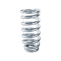 8" Free Length Tapered Spring - Chrome Finish 700 lbs/in 3-1/2" First Coil ID 2-1/2" Last Coil ID - Tapered