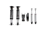 LK01-GMT02 Lowering Kit w/Single-Adjustable Shocks for 2007-2018 Chevy Silverado, GMC Sierra 4WD [950 lb. Springs]