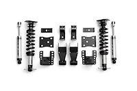 LK01-GMT03 Lowering Kit w/Single-Adjustable Shocks for 2007-2018 Chevy Silverado, GMC Sierra 2WD [800 lb. Springs]