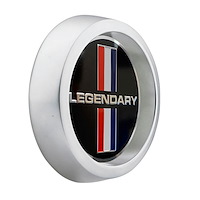 LW-HC029 Wheel Center Cap, Fits Legendary Wheels LW10/LW20/LW30/LW40/LW50/LW66/LW67/LW70/LW90, Black Tri-Bar Logo, Press-Fit