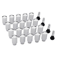 LW-LN001-20 Wheel Installation Kit For 1966-1967 Shelby, 1/2 in.-20 Lug Nuts, (4) Valve Stems