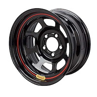 58S55 Lightweight D-Hole Wheel Size: 15" x 8", Black